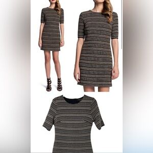 NWT SZ 12 Cynthia Steefe Tweed Stripe Sheath Dress